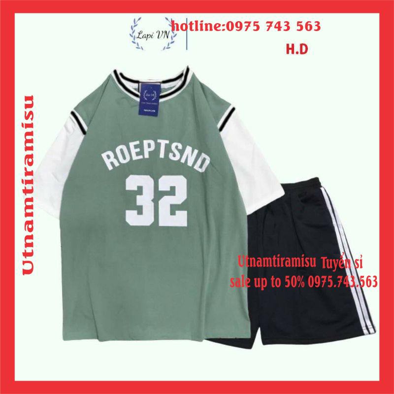 Set Đồ Bộ Bóng Rổ Thể Thao Nam Nữ 32 ROE Ulzzang Phom Unisex,Freesize Chất Cotton♥️Bộ hè hoạt hình phong cách Hàn Quốc