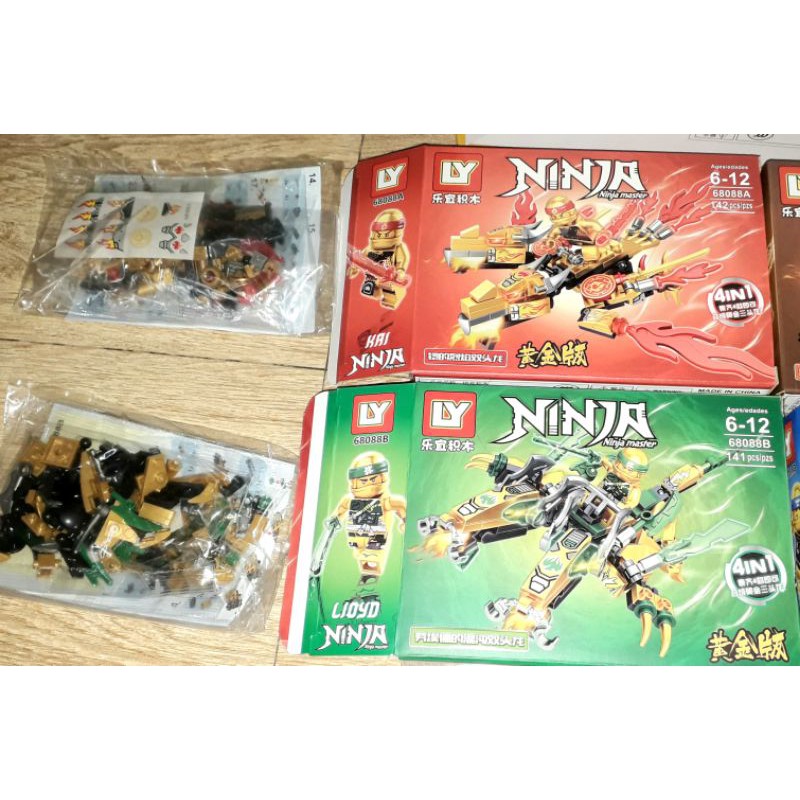 Lắp ráp 1 hộp LegoNinja Rồng 68088 có trên 100 chi tiết bằng nhựa