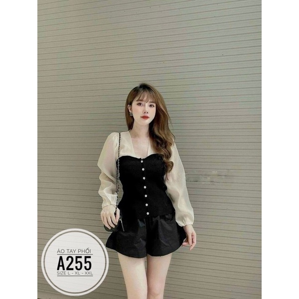 60-90kg Bigsize ÁO TAY PHỐI A255