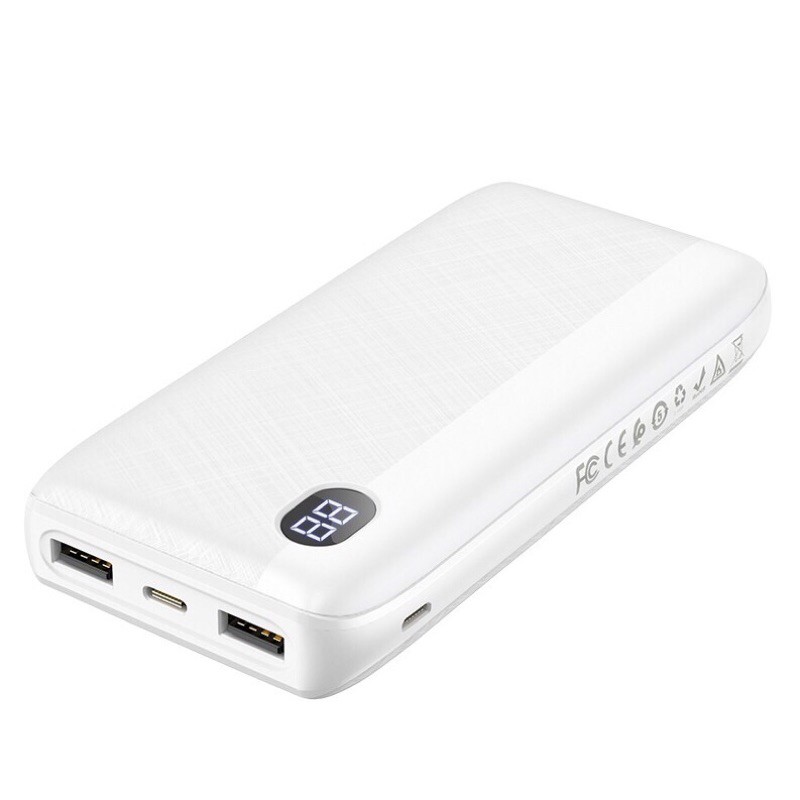 Pin dự phòng hoco J53A dung lượng 20000mah có 2 cổng usb màn hình led hiển thị pin