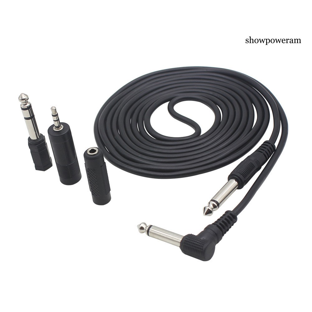 Dây Cáp Âm Thanh 3m 6.35mm Cho Đàn Guitar Với 3 Đầu Nối