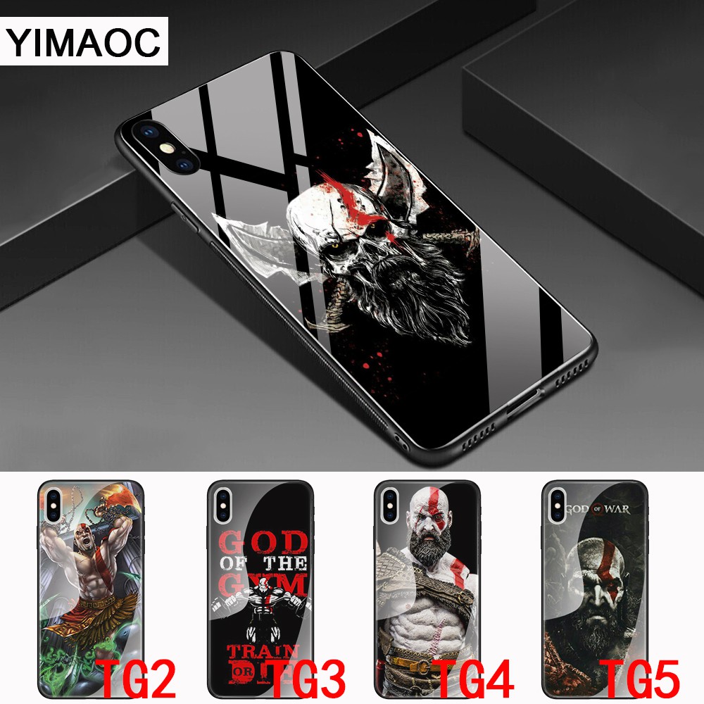 Ốp Điện Thoại Mặt Kính Hình Kratos God Of War 4 286b Cho Iphone 12 Mini 11 Pro Xr Xs Max