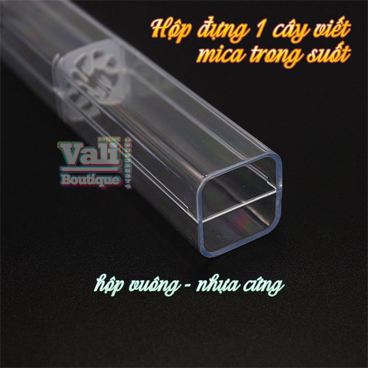 Hộp nhựa vuông đựng bút trong suốt dài - Hộp quà đựng bút nhựa cứng trong suốt
