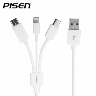 🍏 Cáp sạc Pisen 3 đầu chính hãng - Cáp sạc 3 đầu Pisen chính hãng