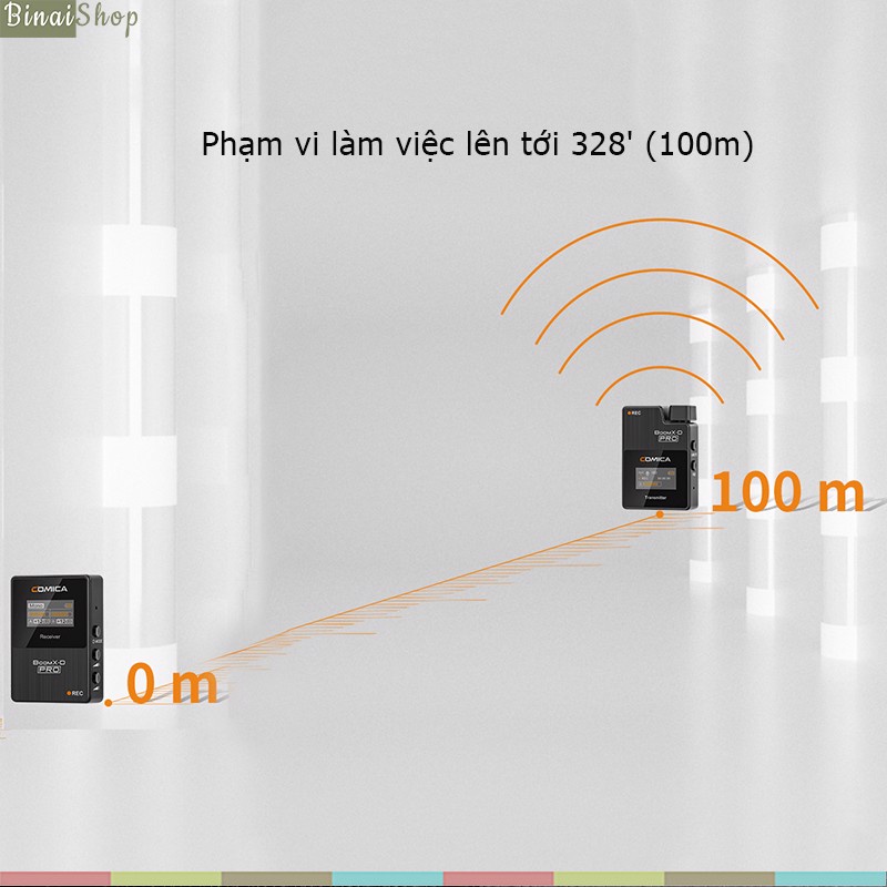 MICRO KHÔNG DÂY 2.4G CHO MÁY ẢNH VÀ ĐIỆN THOẠI COMICA BOOMX-D PRO D1 / D2