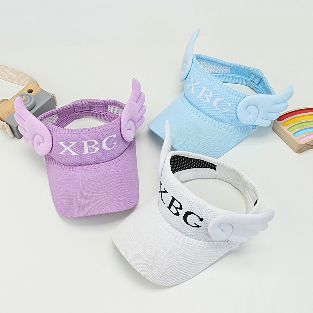 Mũ Dệt Kim Hở Chóp Thoáng Khí Đính Cánh Thiên Thần Thời Trang Mùa Hè