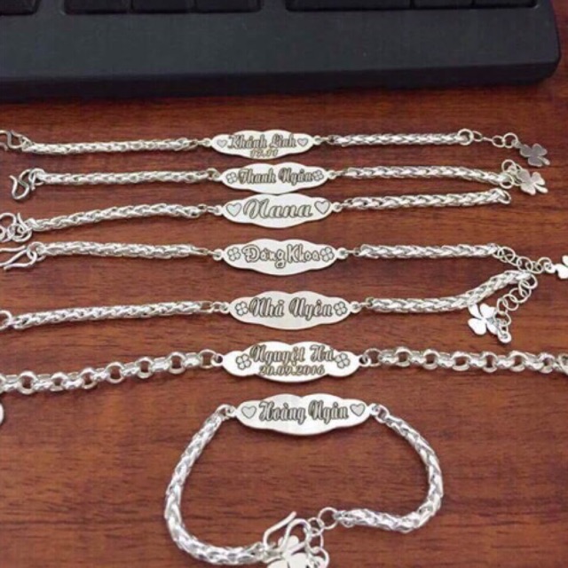 💥💥 Lắc tay bạc đẹp khắc tên, số đt, ngày sinh, thêm 12 con giáp...cho bé yêu | BigBuy360 - bigbuy360.vn