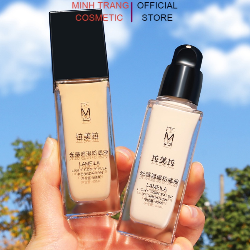 Kem nền Lameila Light Concealer Foundation 3020,kem dưỡng ẩm,dưỡng trắng da mềm mịn,kiềm dầu,che khuyết điểm làm sáng da