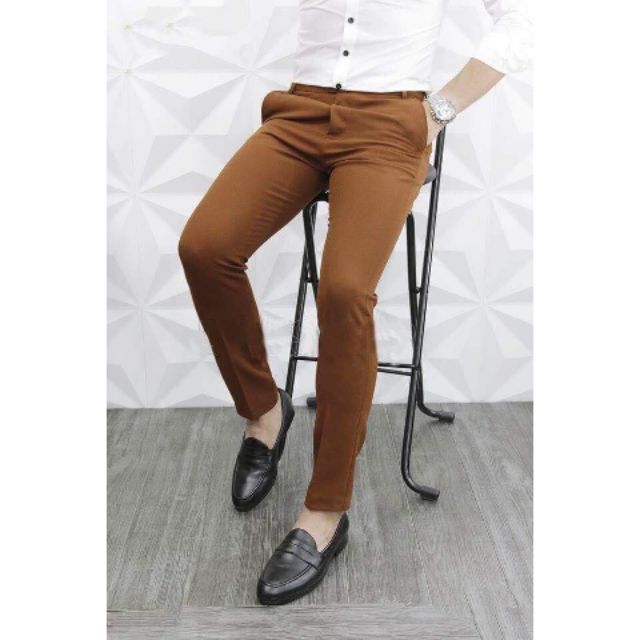 Quần Âu nam F8888 Màu Nâu Vàng