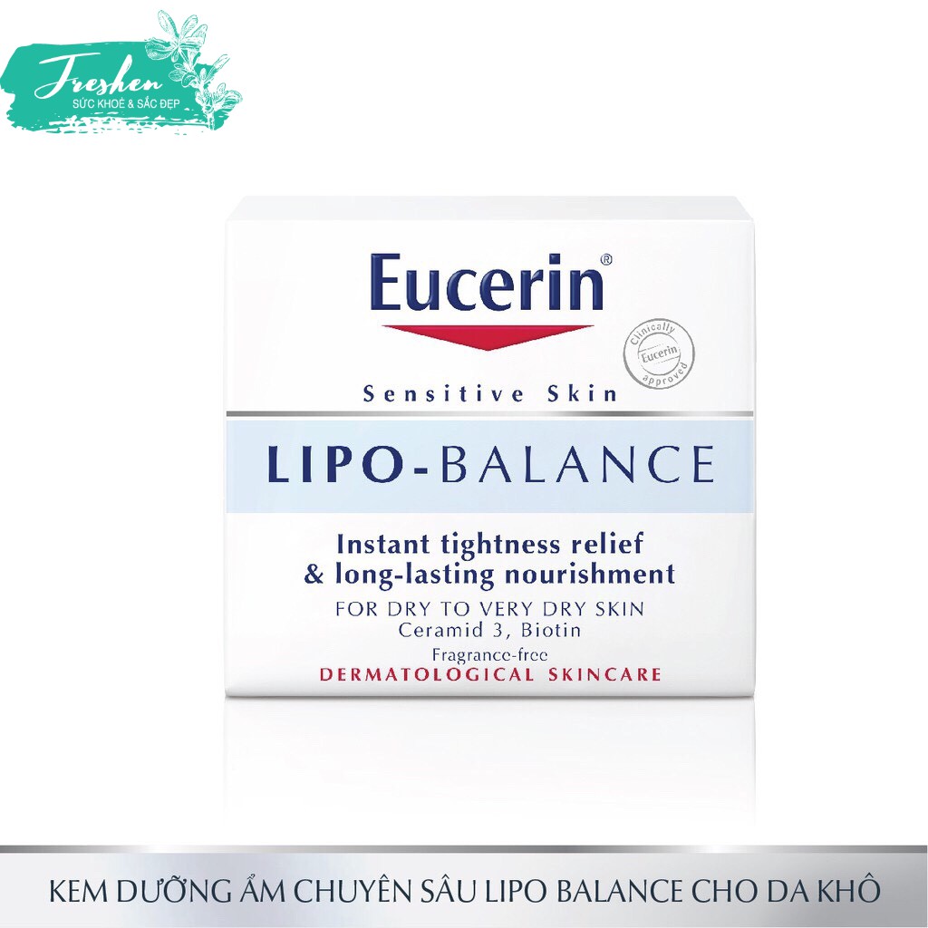 ✅ (CHÍNH HÃNG) Kem dưỡng ẩm cho da khô và nhạy cảm Eucerin Lipo Balance 50ml