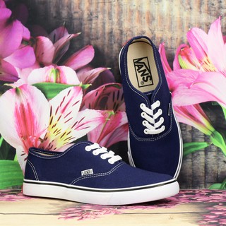 Giày Van Classic Cổ Thấp Xanh Navy Nữ