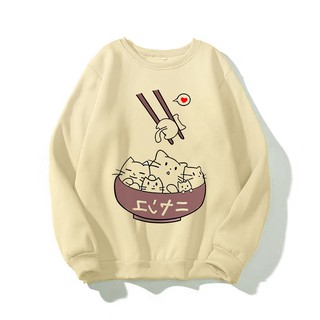 Áo Sweater nữ in Mèo Cute vải nỉ bông mềm mịn (NHIỀU MÀU) size 40-70kg