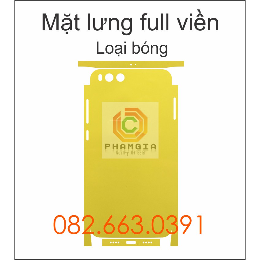 Dán PPF Xiaomi Note 3 pro loại nhám, bóng dành cho màn hình, mặt lưng , mặt lưng full viền