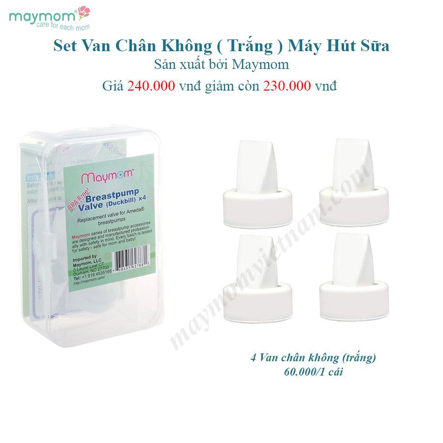 Van Chân Không Máy Hút Sữa Spectra, Avent, Unimom, Rozabi (bộ 4van )