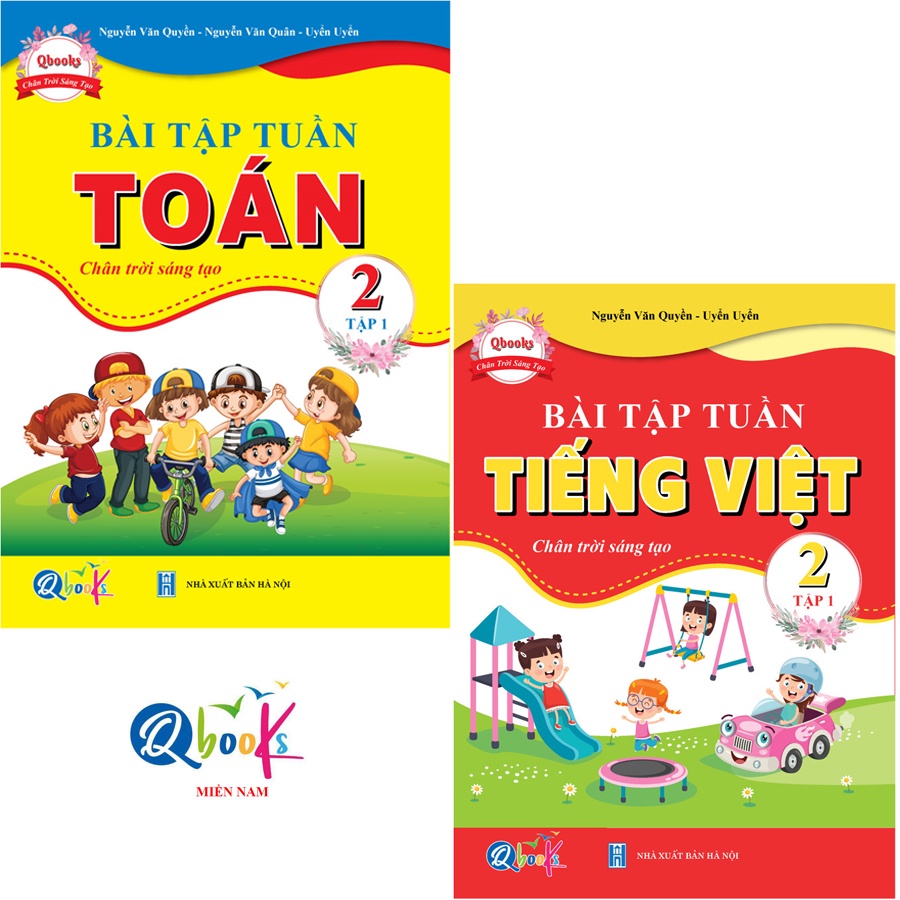 Sách - Combo Bài Tập Tuần Toán và Tiếng Việt Lớp 2 - Chân Trời Sáng Tạo - Học Kì 1 (2 cuốn)