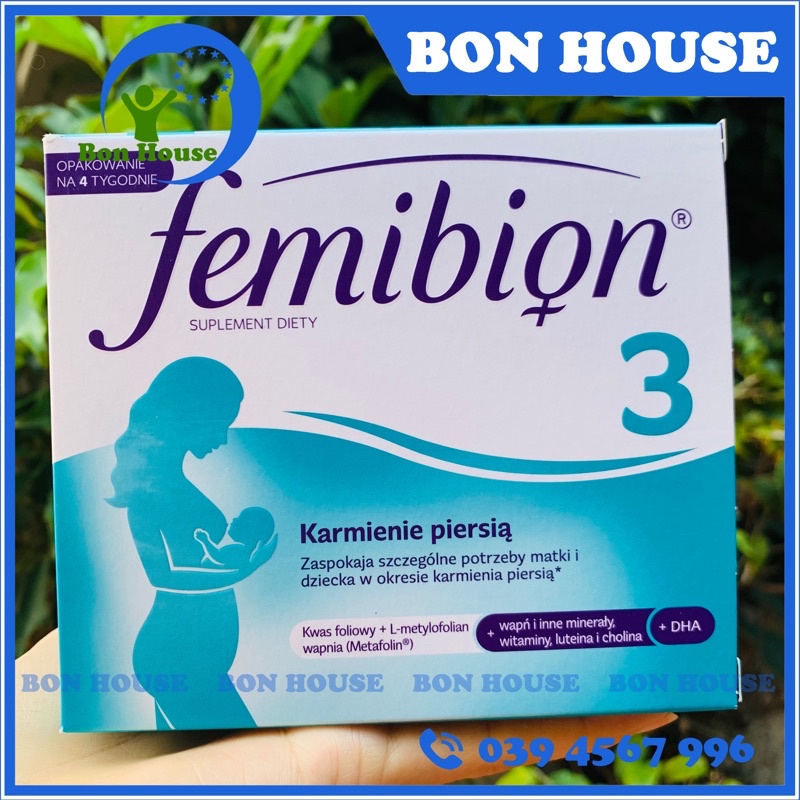 Femibion 3 (4 tuần) đủ bill, hàng Châu Âu