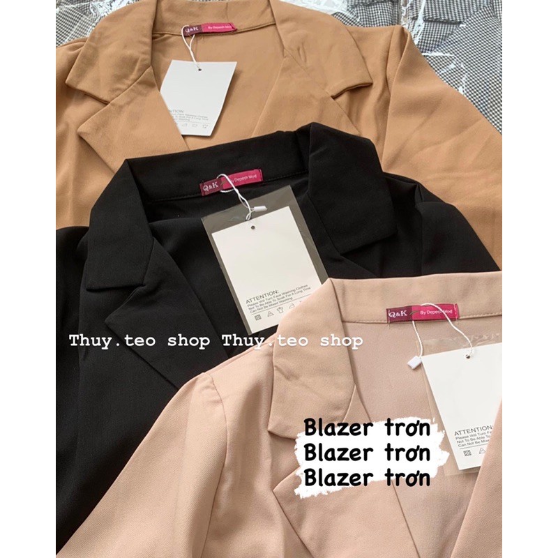 Áo khoác vest blazer kẻ, trơn, dạ Hàn Quốc - Áo khoác blazer chất đẹp | BigBuy360 - bigbuy360.vn