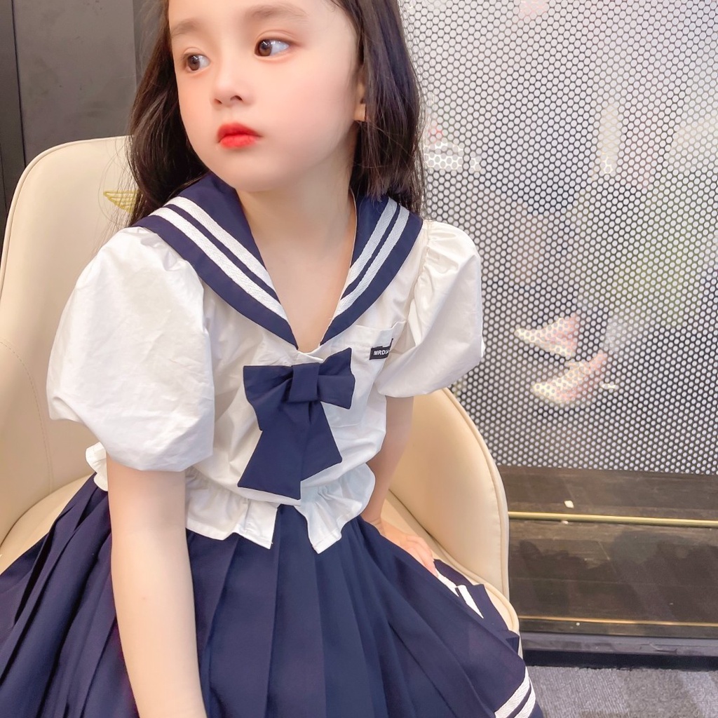 Bộ Đồng Phục Nữ Sinh Mùa Hè 2022 Gồm Áo Ba Lỗ + Chân Váy Xếp Ly Xinh Xắn