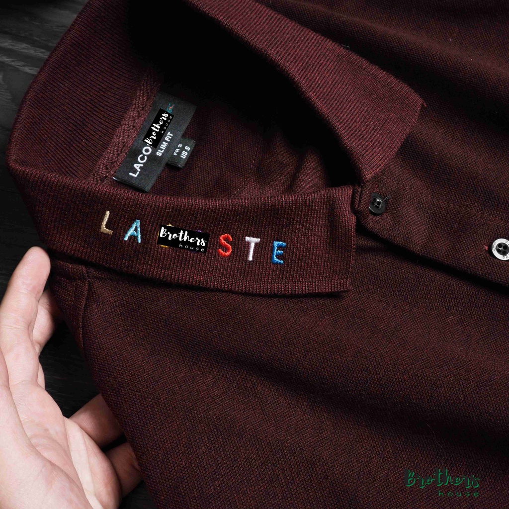 |Chuẩn hãng| Áo polo nam Lacoste cổ viền chữ bao chuẩn bao ngon