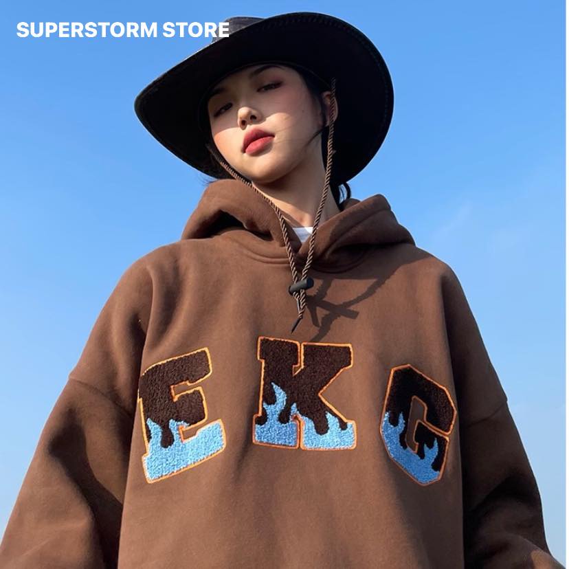 Áo khoác hoodie thêu nam nữ chất nỉ bông siêu xịn