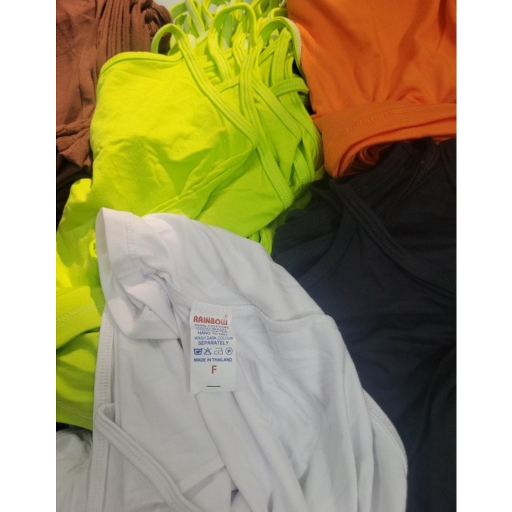 ÁO HAI DÂY THUN COTTON HIỆU RAINBOW THÁI LAN - CROPTOP 2 DÂY
