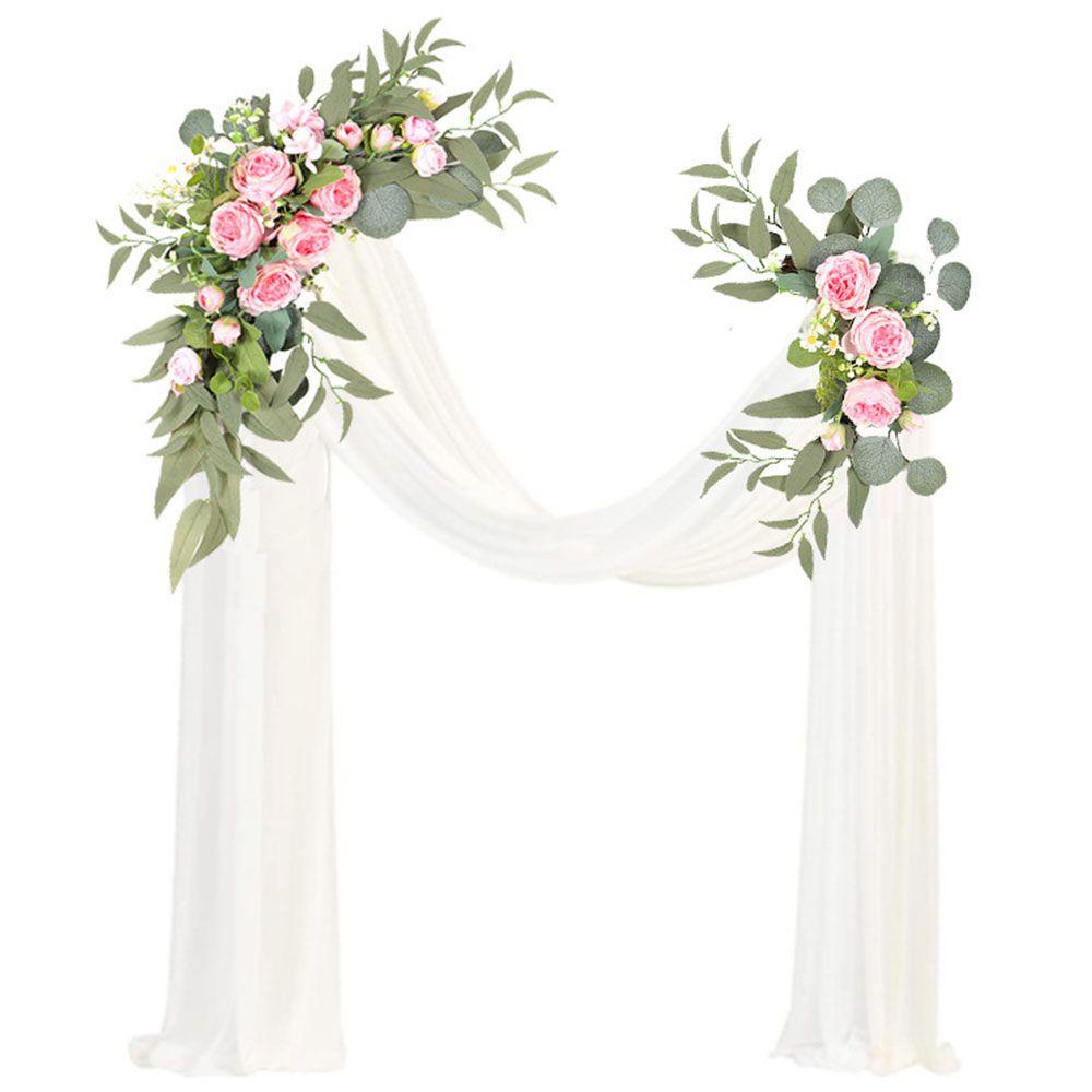 Set 2 Vòng Hoa Giả Treo Tường Trang Trí Tiệc