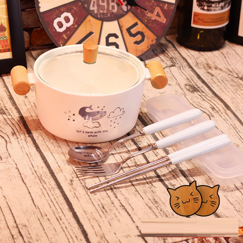 Combo bát ăn dặm gốm sứ hình thù ngộ nghĩnh cho bé