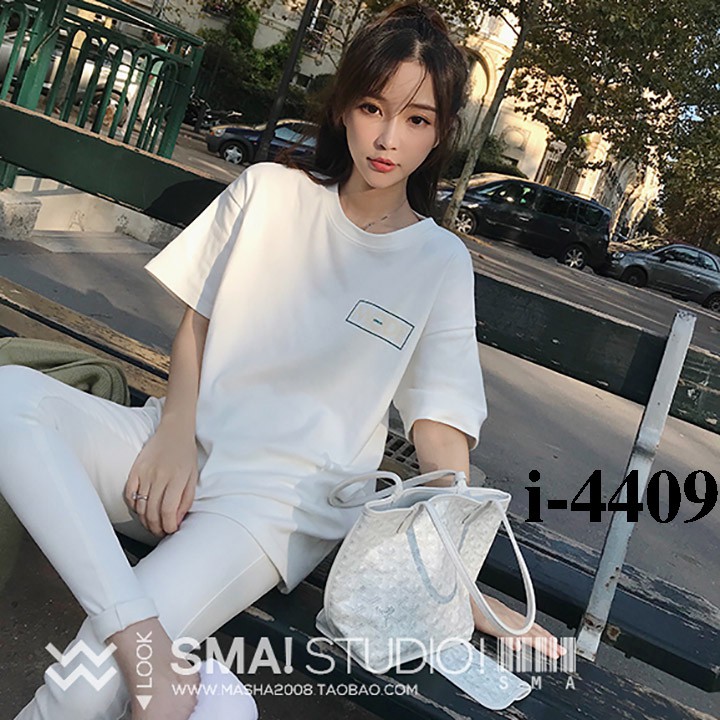 Áo Thun Nữ Tay Ngắn Logo Bảng Chữ - I4409