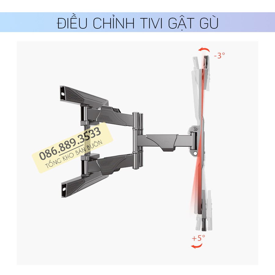 Giá Treo Tivi Xoay Đa Năng NB P6 45  - 75 Inch - Khung Treo Tivi Xoay Góc - Kéo Đẩy Dễ Dàng