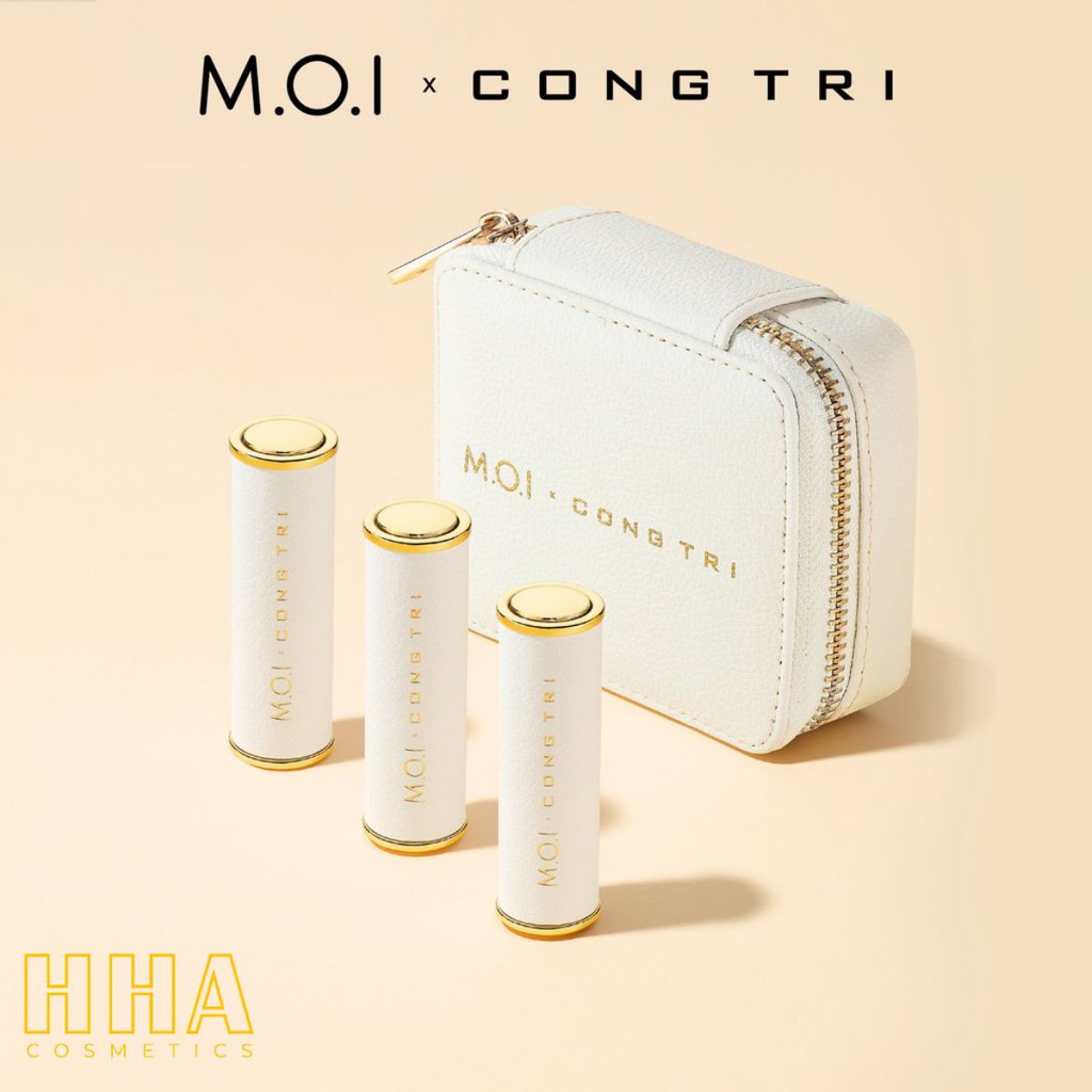 Set 3 Thỏi Son Môi M.O.I Hồ Ngọc Hà Son Thỏi Lì M.O.I x Công Trí (Tặng Túi)