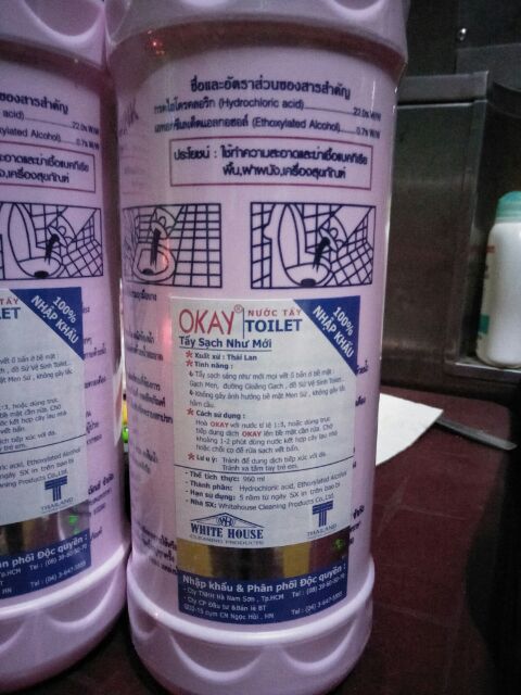 Okay nước tẩy Toilet 960ml, xuất xứ Thái Lan giá shop bán 35k