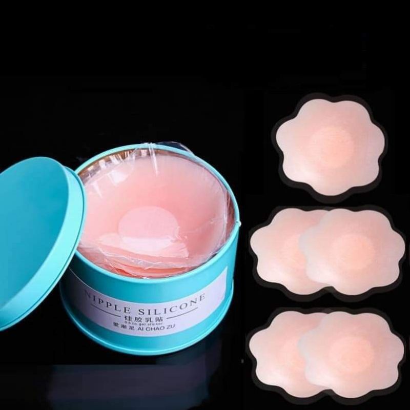 Set Hộp 10 Miếng Dán Nhũ Hoa Silicon Tàng Hình Dùng Nhiều Lần Siêu Rẻ Siêu Đẹp