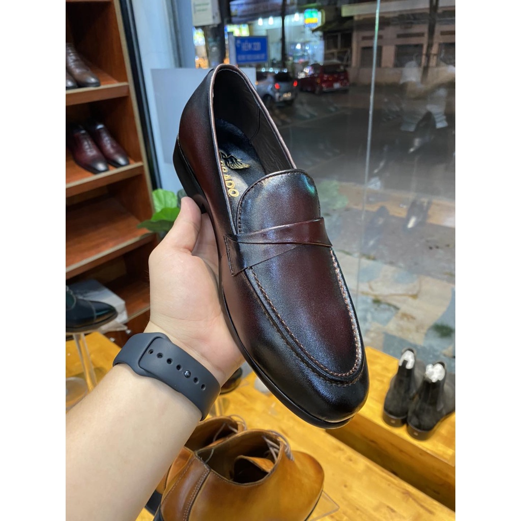 Giày lười nam da bò thật bảo hành 1 năm kiểu dáng Penny Loafer - Mã T183