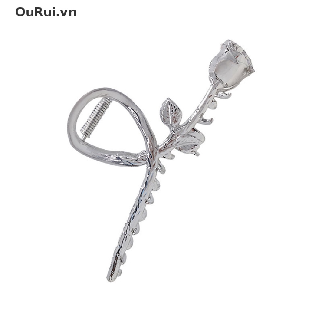Kẹp Tóc Càng Cua Bằng Kim Loại Hình Hoa Hồng Cho Nữ