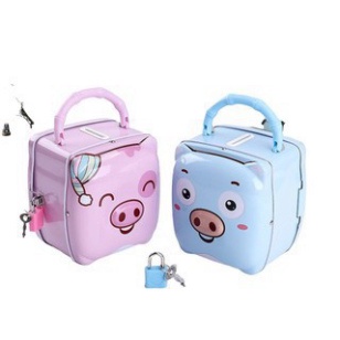 Đồ Chơi Két Sắt, Két Sắt Mini, Ống Heo Tiết Kiệm Mini Cho Bé Có Khóa Đáng Yêu, Món Quà Ý Nghĩa Mẹ Dành Cho Bé