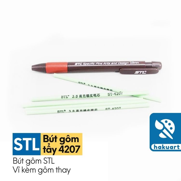 Bút Gôm Tẩy STL Kèm 5 Lõi Thay - Họa Cụ Hakuart