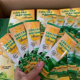 Bột Cần Tây Mật Ong Collagen 60g (15 gói x 4g) hỗ trợ giảm cân, detox thải độc, đẹp dáng sáng da