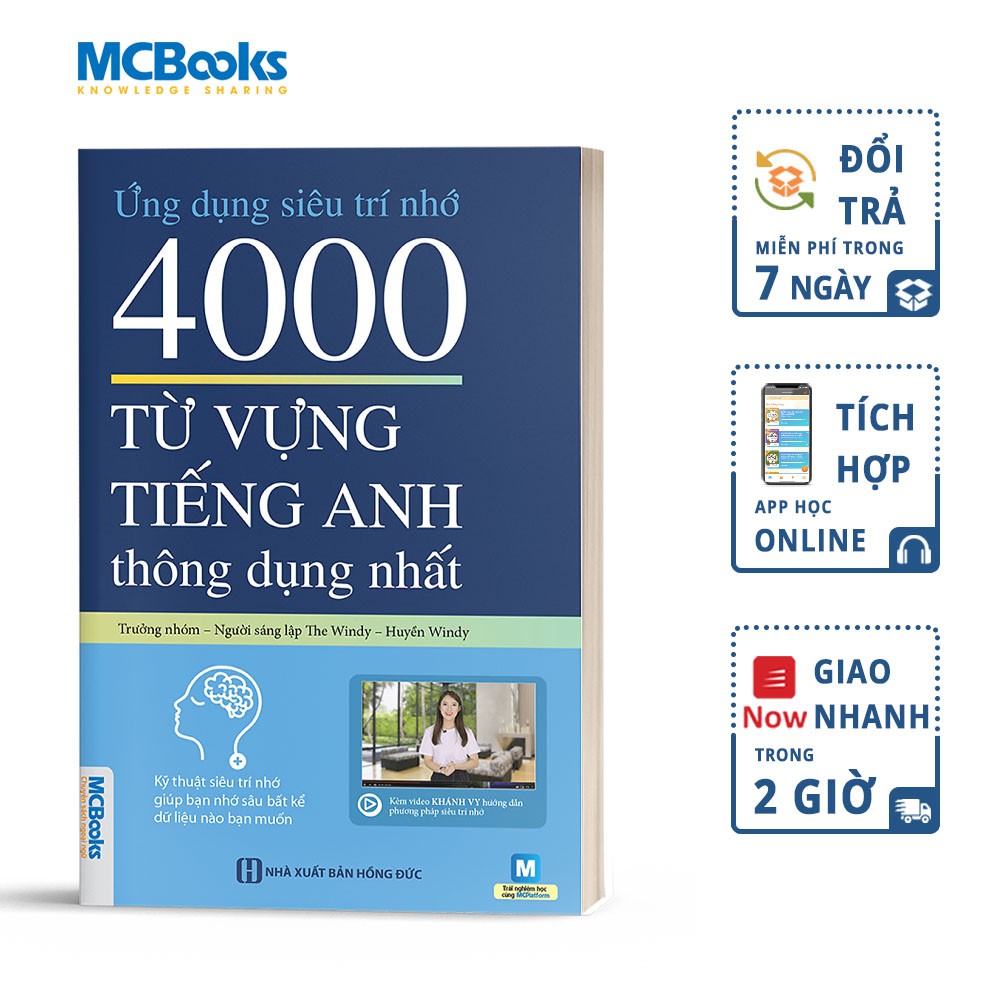 Sách - Ứng Dụng Siêu Trí Nhớ 4000 Từ Vựng Tiếng Anh Thông Dụng Nhất - Nhất Dành Cho Người Học Cơ Bản