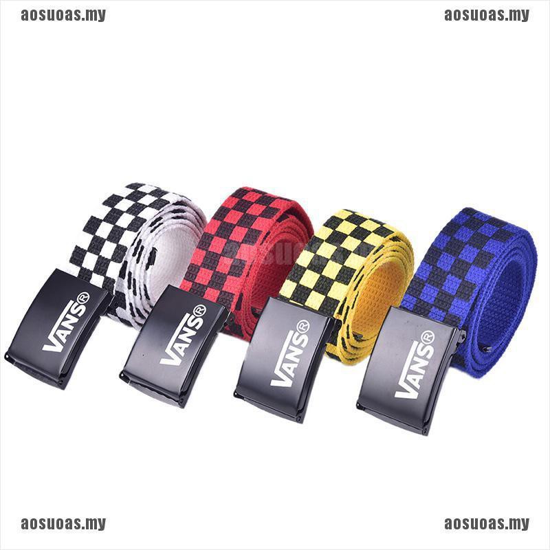 Thắt lưng bằng vải canvas họa tiết chữ VANS thời trang cho nam và nữ | BigBuy360 - bigbuy360.vn