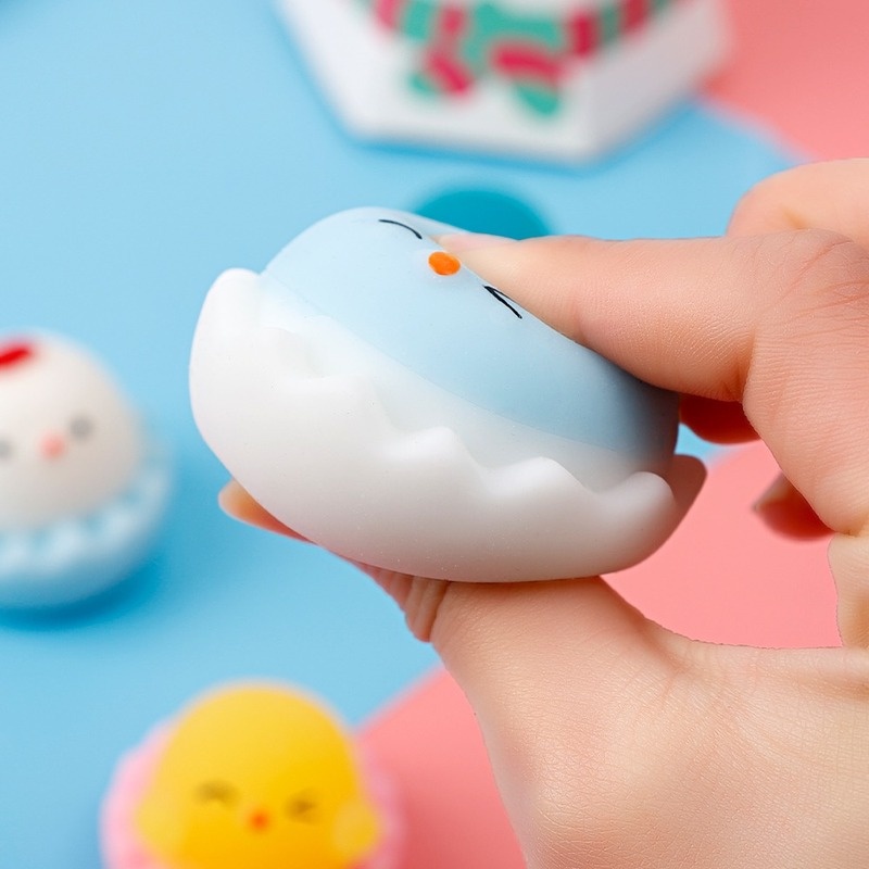 1 Đồ Chơi Squishy Hình Trứng Phục Sinh Dễ Thương