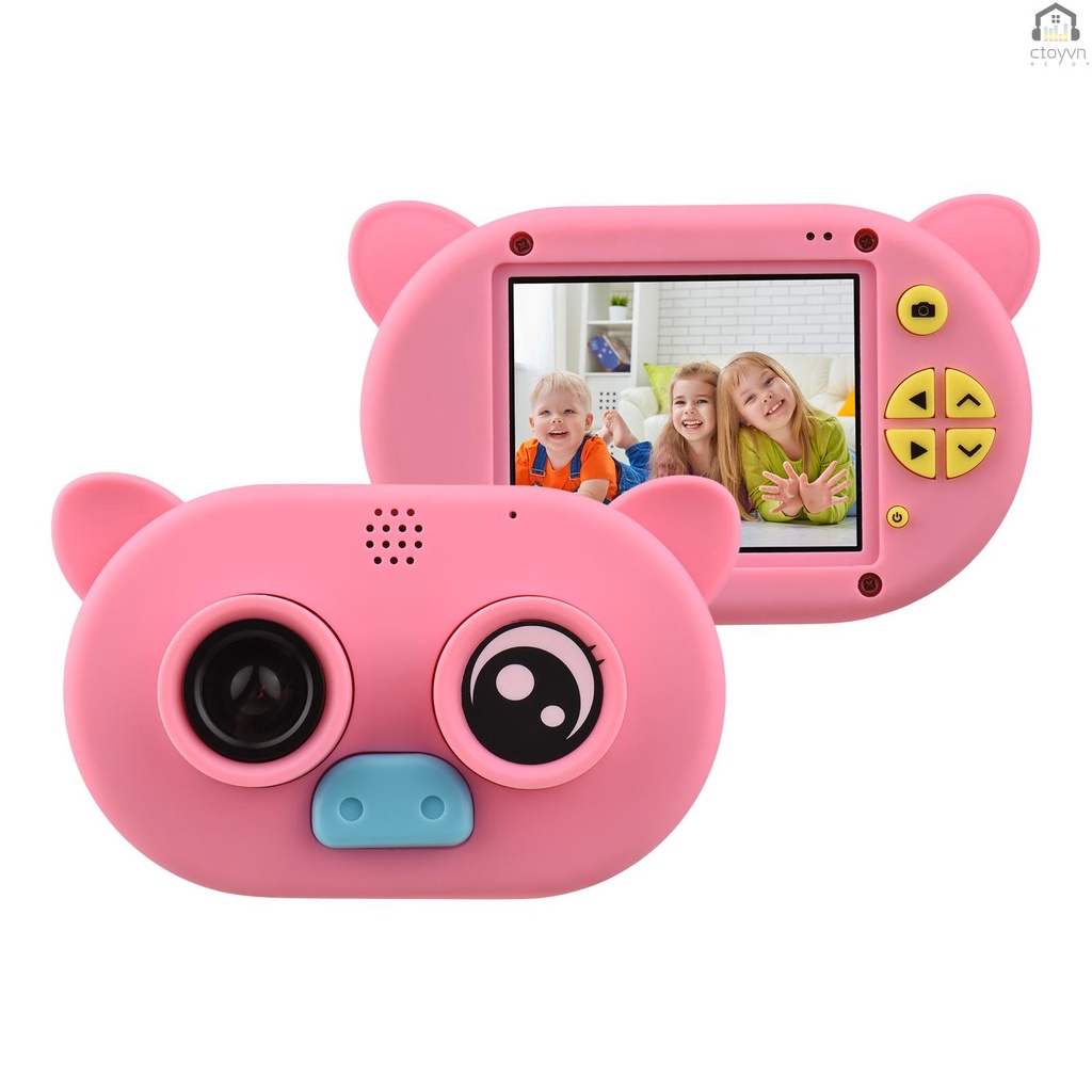 Máy quay phim kỹ thuật số 1080P có vỏ silicon mềm màn hình lớn 2 inch kèm dây treo cho bé
 | BigBuy360 - bigbuy360.vn