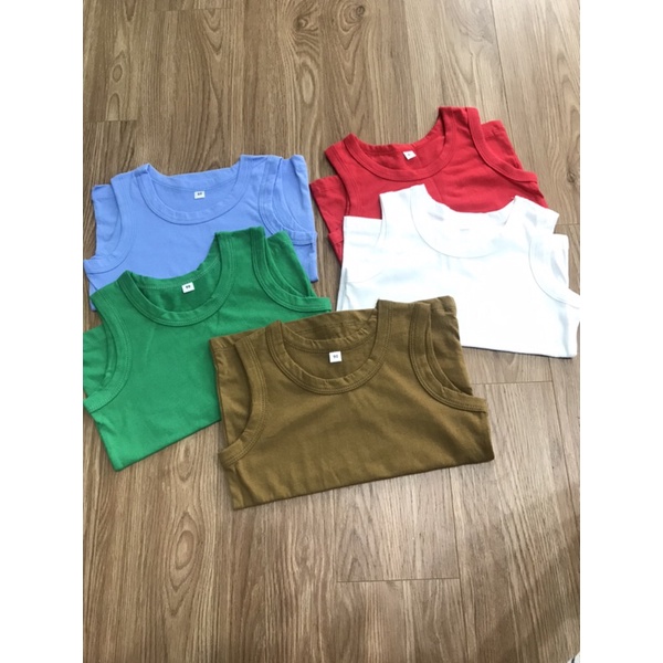 Áo ba lỗ áo sát nách chất cotton xuất dư cho bé