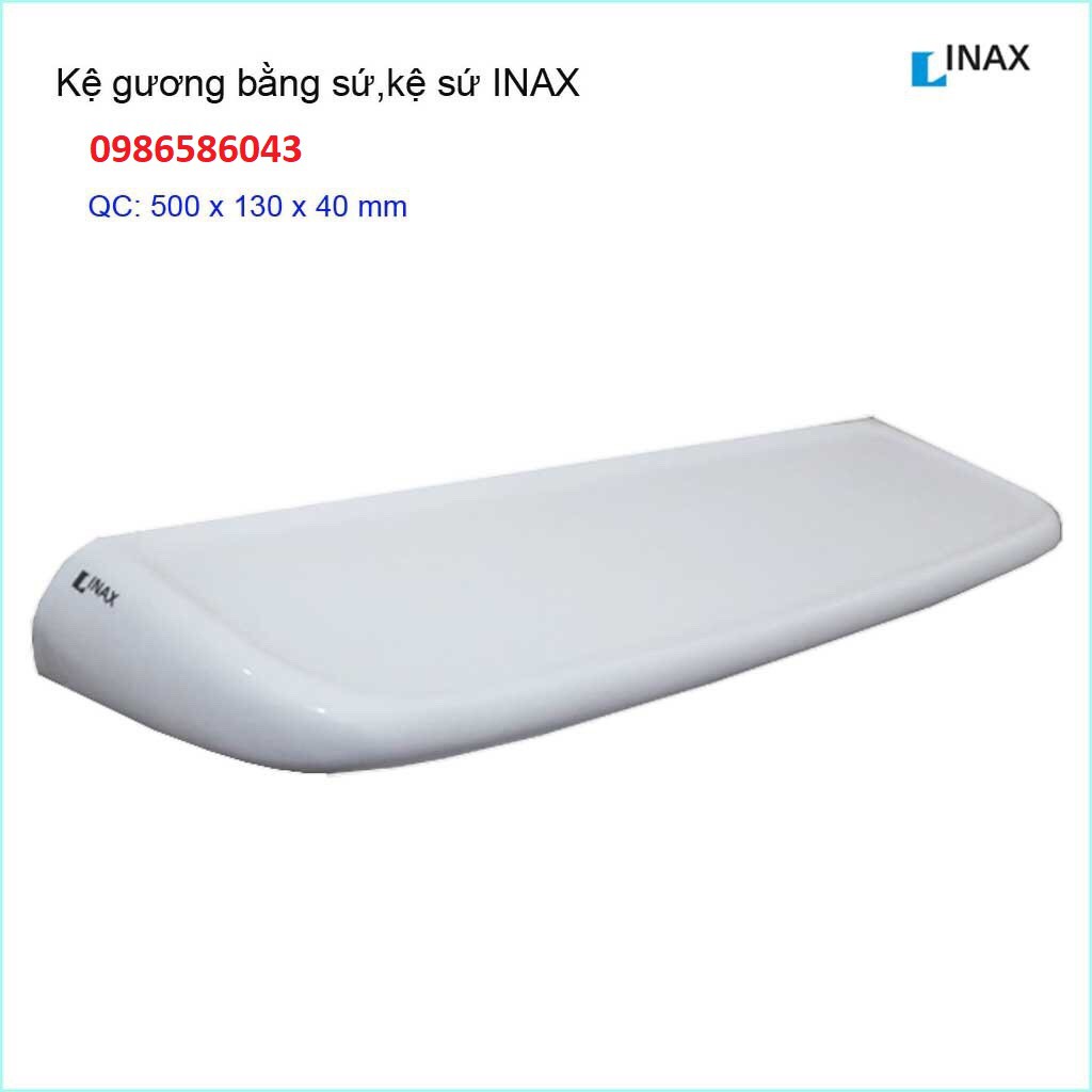 Kệ gương phòng tắm bằng sứ, kệ sứ Inax - shop cam kết sản phẩn chính hãng có vít inox kèm theo