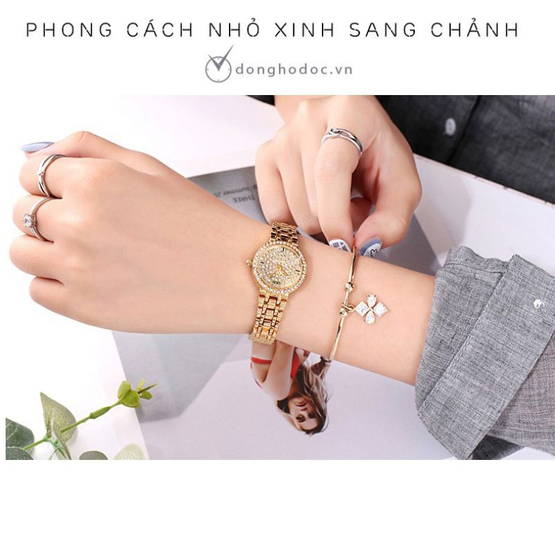 Đồng Hồ Nữ GEDI Cao Cấp Mặt Đính Đá Thời Trang