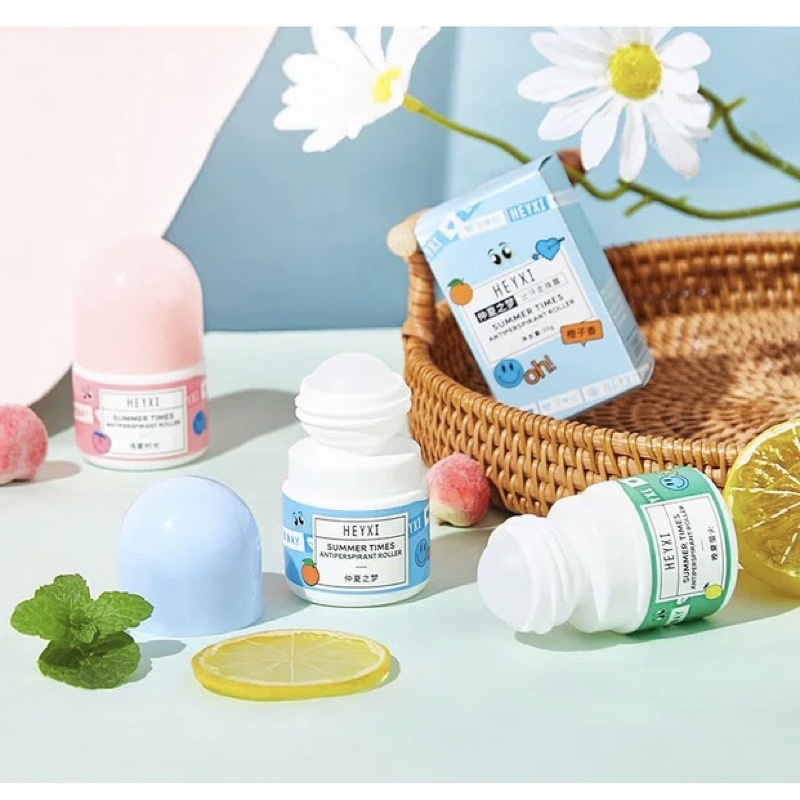 Lăn Khử Mùi Summer Times Heyxi ngăn ngừa mồ hôi cơ thể-Gel sữa bảo vệ làn da dưới cánh tay Trái Cây
