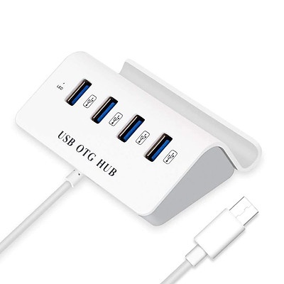 Hub USB Type-C ra 4 cổng USB kiêm giá đỡ cho Điện thoại - MẪU MỚI