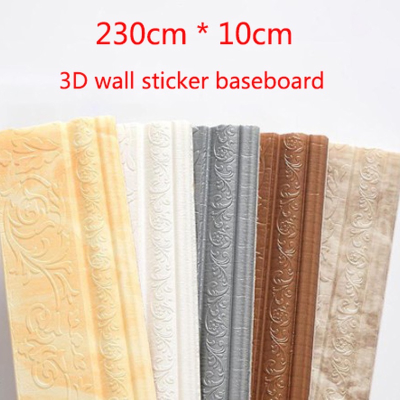 Miếng Dán Tường Trang Trí Nội Thất Tự Dính Họa Tiết 3D Chống Thấm Nước 230*10CM