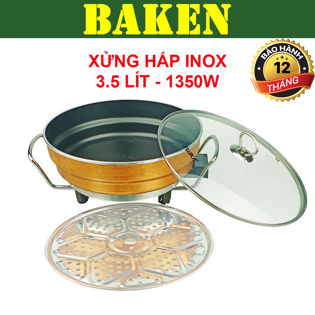 Nồi Lẩu Điện 2 Tầng 3.5 Lít FUJIKA FJ-EP3915 – Bếp Lẫu Điện Kèm Xửng Hấp - BAKEN