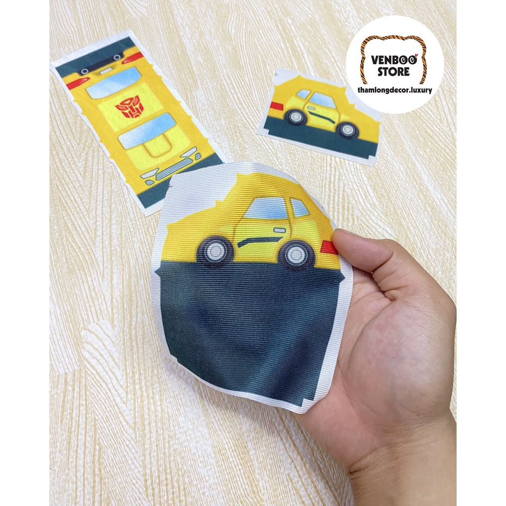 [Sale Nhanh] Sticker vải dán áo mũ nón | Miếng vải thêu hình gấu thỏ Decor đồ handmade