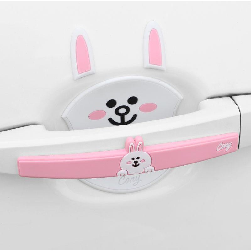Bọc tay nắm cửa ô tô - chống xước cửa xe ô tô Line Friend